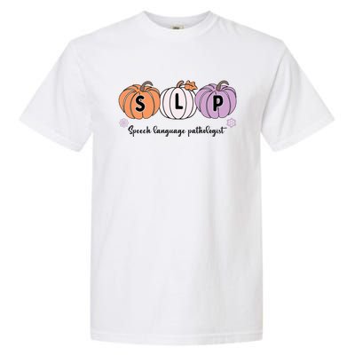 Slp Pumpkin Speech Language Pathologist Grade Fall Autumn Garment-Dyed Heavyweight T-Shirt