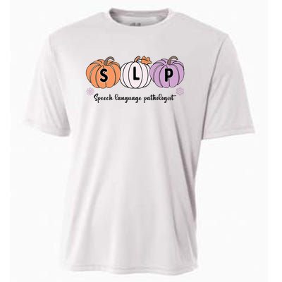 Slp Pumpkin Speech Language Pathologist Grade Fall Autumn Cooling Performance Crew T-Shirt