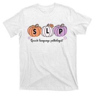 Slp Pumpkin Speech Language Pathologist Grade Fall Autumn T-Shirt