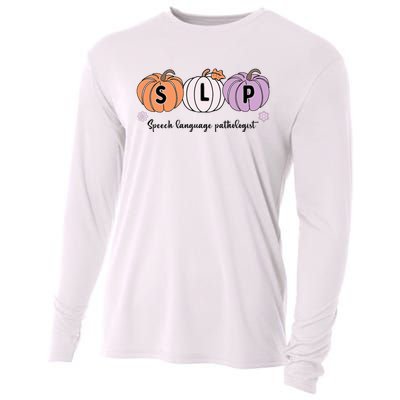 Slp Pumpkin Speech Language Pathologist Grade Fall Autumn Cooling Performance Long Sleeve Crew