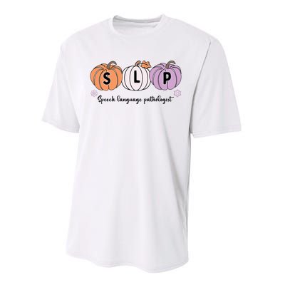 Slp Pumpkin Speech Language Pathologist Grade Fall Autumn Performance Sprint T-Shirt