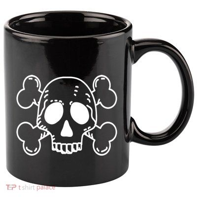Skull Pirate 11oz C Handle Ceramic Mug