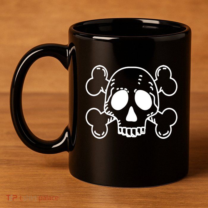 Skull Pirate 11oz C Handle Ceramic Mug