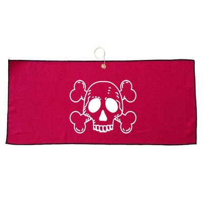 Skull Pirate Large Microfiber Waffle Golf Towel