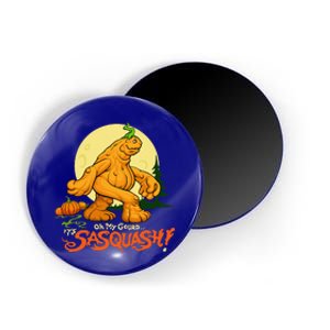 Sasquash! Pumpkin Squash Funny Halloween Sasquatch Bigfoot Magnet