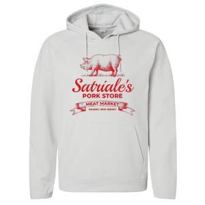 Satriale’S Pork Store Kearny New Jersey Performance Fleece Hoodie