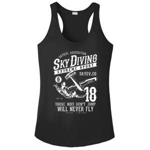 Skydiving Parachuting Skydive Tee Skydiver Ladies PosiCharge Competitor Racerback Tank