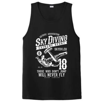 Skydiving Parachuting Skydive Tee Skydiver PosiCharge Competitor Tank