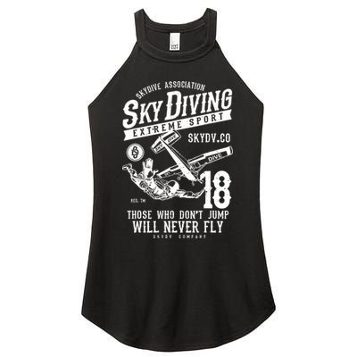 Skydiving Parachuting Skydive Tee Skydiver Women's Perfect Tri Rocker Tank