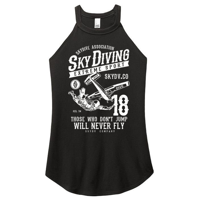 Skydiving Parachuting Skydive Tee Skydiver Women's Perfect Tri Rocker Tank