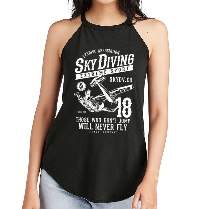 Skydiving Parachuting Skydive Tee Skydiver Women's Perfect Tri Rocker Tank