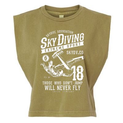 Skydiving Parachuting Skydive Tee Skydiver Garment-Dyed Women's Muscle Tee