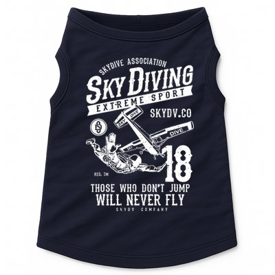 Skydiving Parachuting Skydive Tee Skydiver Doggie Tank