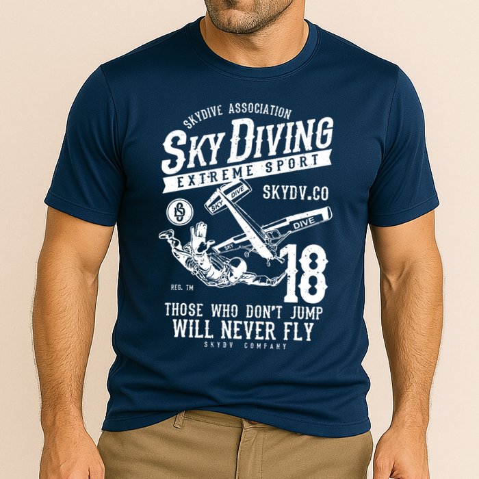 Skydiving Parachuting Skydive Tee Skydiver Performance Shirt