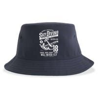 Skydiving Parachuting Skydive Tee Skydiver Sustainable Bucket Hat