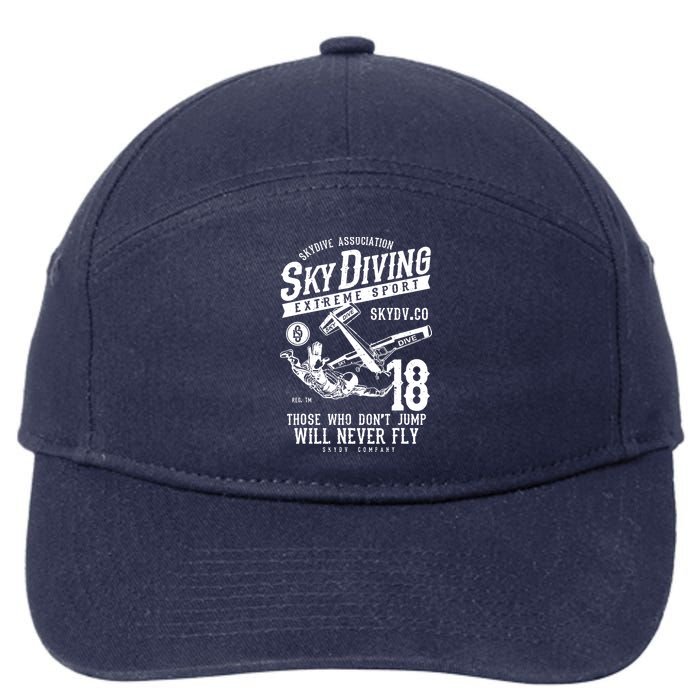 Skydiving Parachuting Skydive Tee Skydiver 7-Panel Snapback Hat