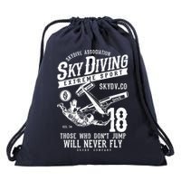 Skydiving Parachuting Skydive Tee Skydiver Drawstring Bag