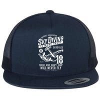 Skydiving Parachuting Skydive Tee Skydiver Flatbill Hat