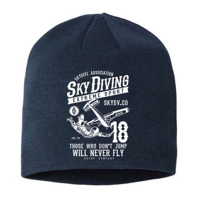 Skydiving Parachuting Skydive Tee Skydiver Sustainable Beanie