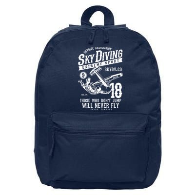 Skydiving Parachuting Skydive Tee Skydiver 16 in Basic Backpack