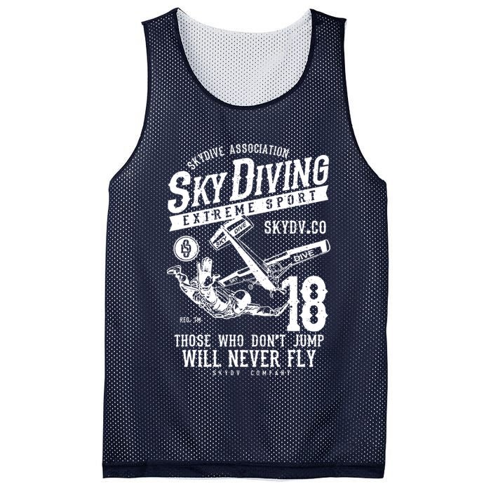 Skydiving Parachuting Skydive Tee Skydiver Mesh Reversible Basketball Jersey Tank