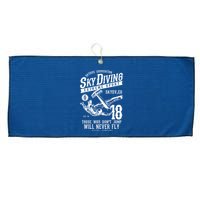 Skydiving Parachuting Skydive Tee Skydiver Large Microfiber Waffle Golf Towel