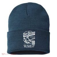 Skydiving Parachuting Skydive Tee Skydiver Sustainable Knit Beanie