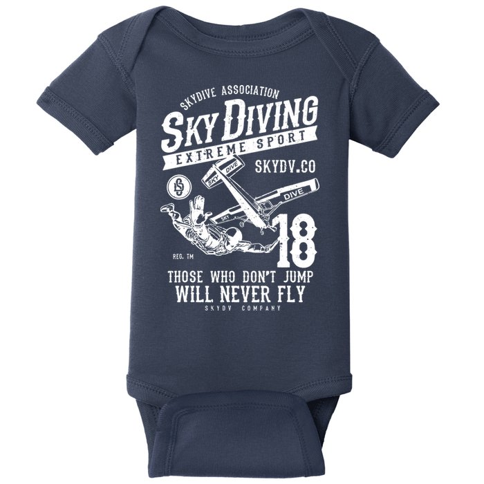 Skydiving Parachuting Skydive Tee Skydiver Baby Bodysuit