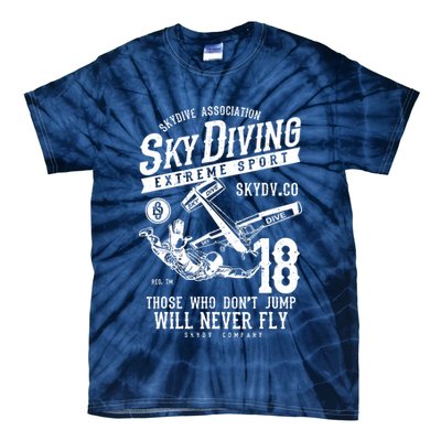Skydiving Parachuting Skydive Tee Skydiver Tie-Dye T-Shirt