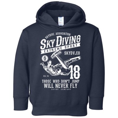 Skydiving Parachuting Skydive Tee Skydiver Toddler Hoodie