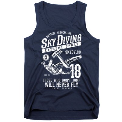 Skydiving Parachuting Skydive Tee Skydiver Tank Top