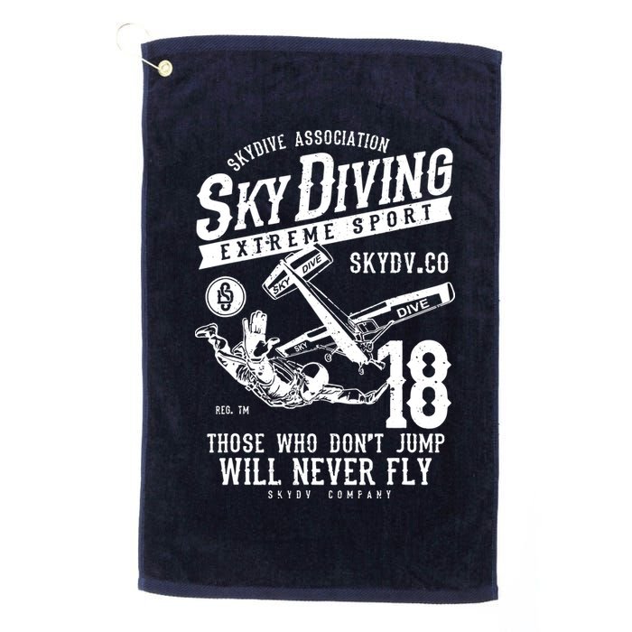 Skydiving Parachuting Skydive Tee Skydiver Golf Towel