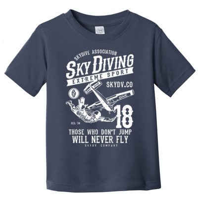 Skydiving Parachuting Skydive Tee Skydiver Toddler T-Shirt