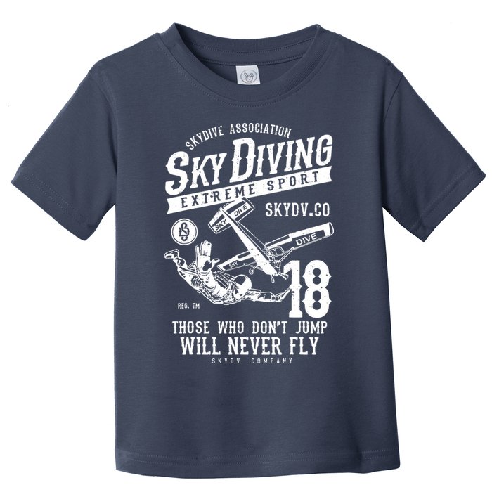 Skydiving Parachuting Skydive Tee Skydiver Toddler T-Shirt