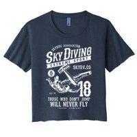 Skydiving Parachuting Skydive Tee Skydiver Crop Top