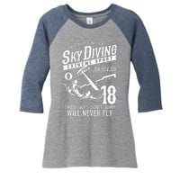 Skydiving Parachuting Skydive Tee Skydiver Women's Tri-Blend 3/4-Sleeve Raglan Shirt