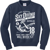 Skydiving Parachuting Skydive Tee Skydiver Kids Sweatshirt