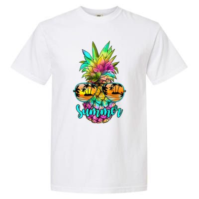 Sunglass Pineapple Summer Vibes Garment-Dyed Heavyweight T-Shirt