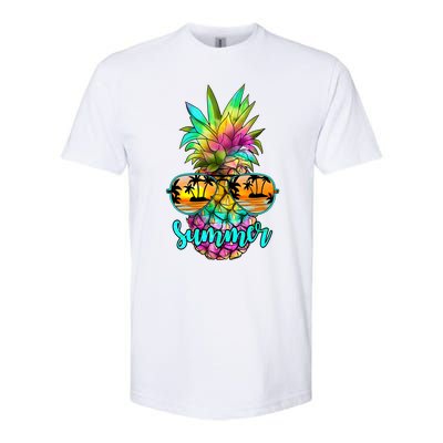 Sunglass Pineapple Summer Vibes Softstyle® CVC T-Shirt