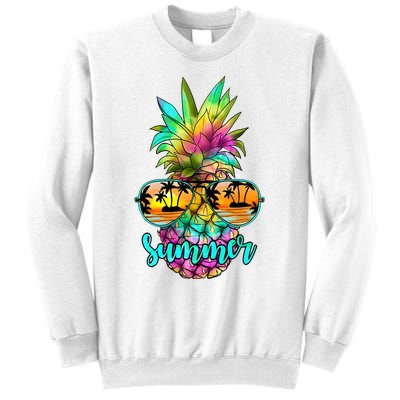 Sunglass Pineapple Summer Vibes Sweatshirt