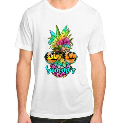 Sunglass Pineapple Summer Vibes Adult ChromaSoft Performance T-Shirt