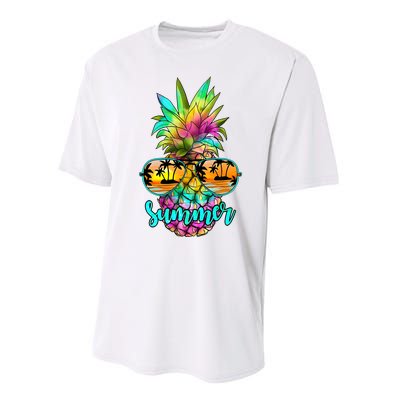 Sunglass Pineapple Summer Vibes Performance Sprint T-Shirt