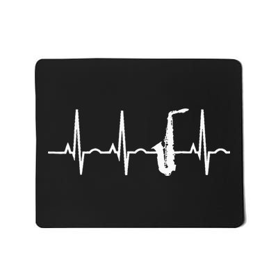 Saxophone Player Saxophone Heartbeat  Mousepad
