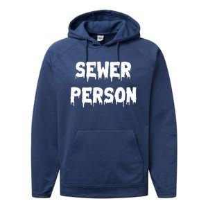 Sewer Person Performance Fleece Hoodie