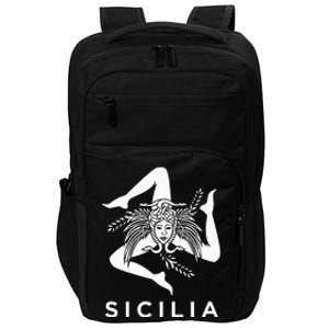 Sicilian Pride Sicilia Sicilian Flag Trinacria Impact Tech Backpack