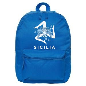 Sicilian Pride Sicilia Sicilian Flag Trinacria 16 in Basic Backpack