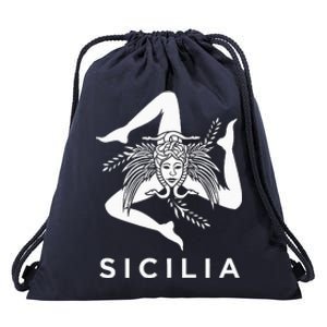 Sicilian Pride Sicilia Sicilian Flag Trinacria Drawstring Bag