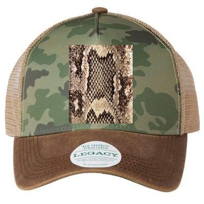 Snakeskin Print Snake Reptile Animal Rattlesnake Legacy Tie Dye Trucker Hat