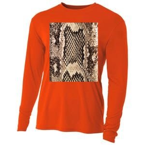 Snakeskin Print Snake Reptile Animal Rattlesnake Cooling Performance Long Sleeve Crew