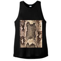 Snakeskin Print Snake Reptile Animal Rattlesnake Ladies PosiCharge Tri-Blend Wicking Tank